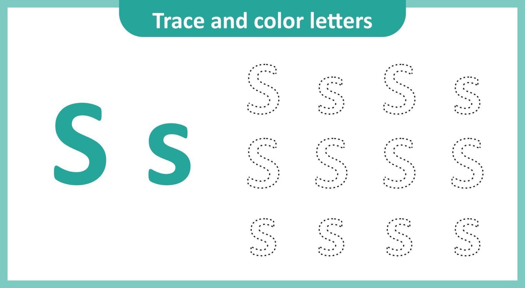 Trace And Color The Letters S Vector Art At Vecteezy Trace And Color The Letters S Vector Art At Vecteezy