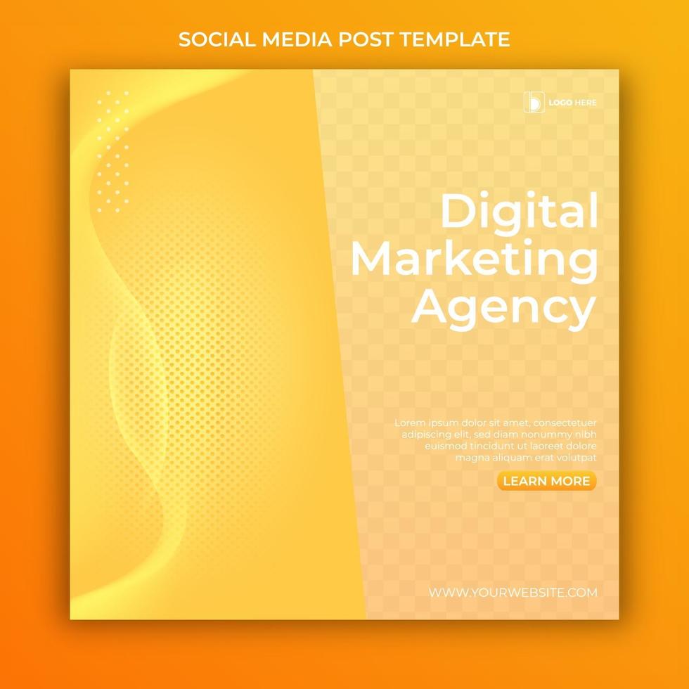 Digital Marketing Agency Social Media Banner template. editable social media post for corporate. vector