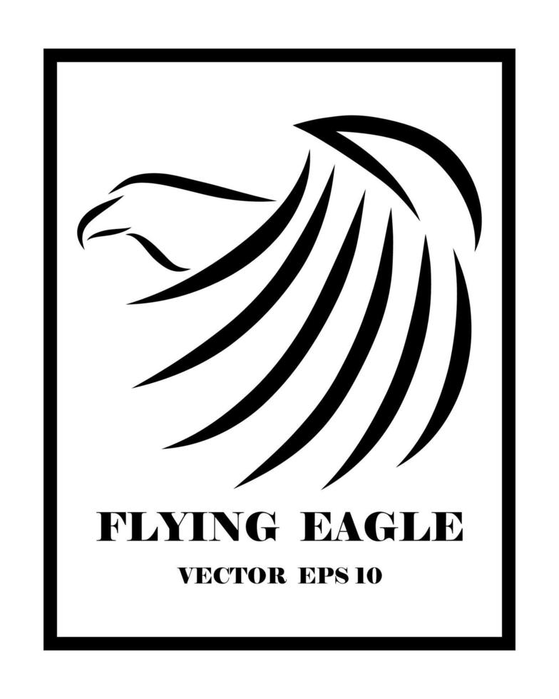 Eagle line art vector logo eps 10