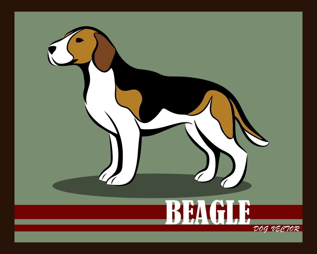 beagle color perro vector eps 10