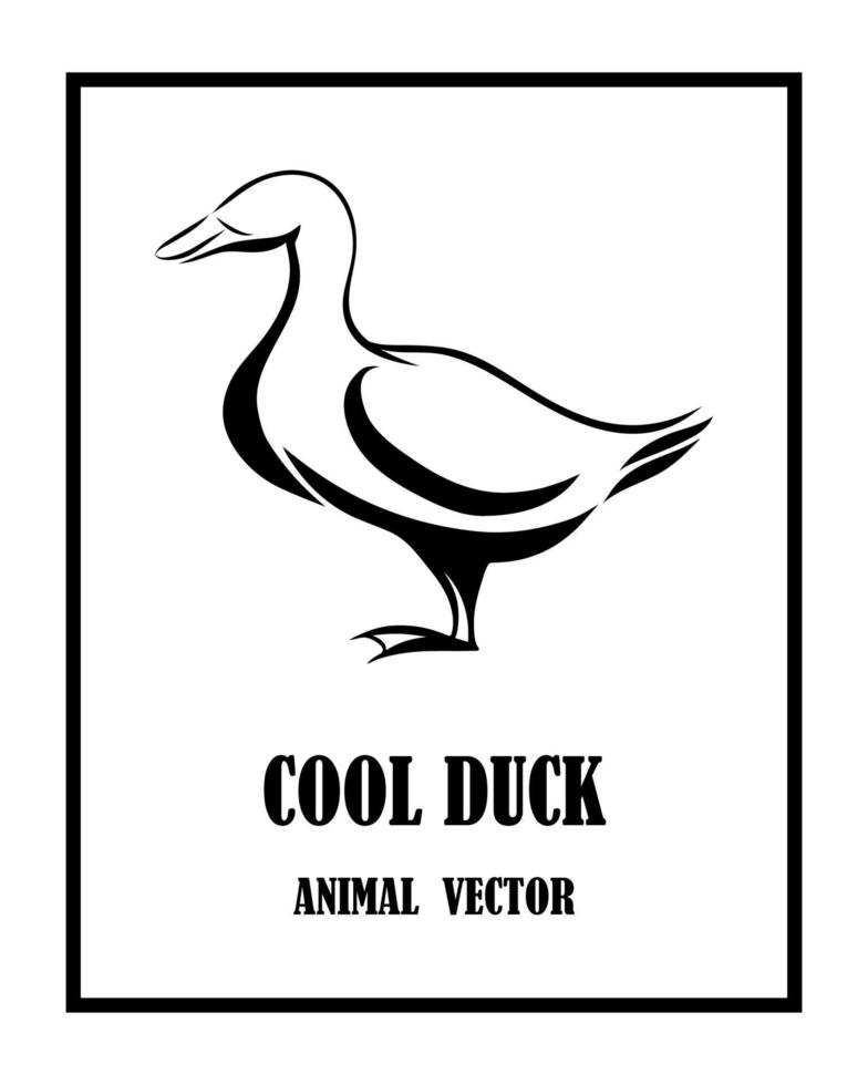 Duck animal vector logo eps 10