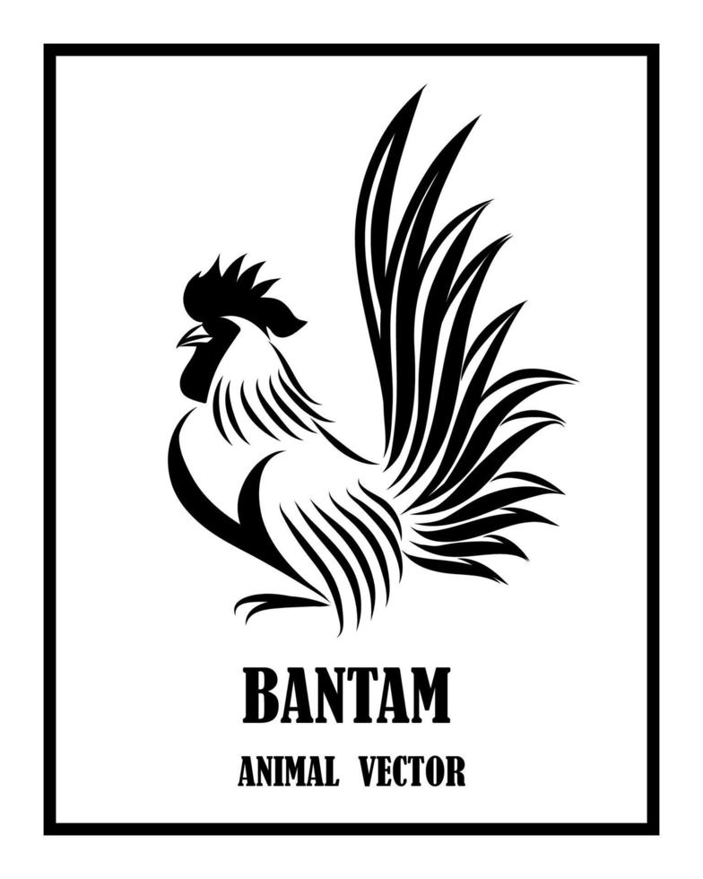 bantam. It is standing eps 10 vector