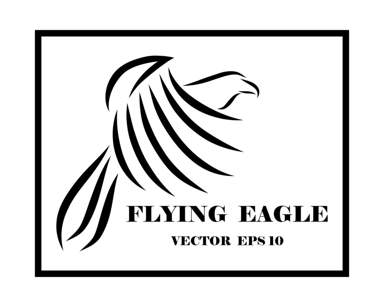 eagle line art eps 10 vector