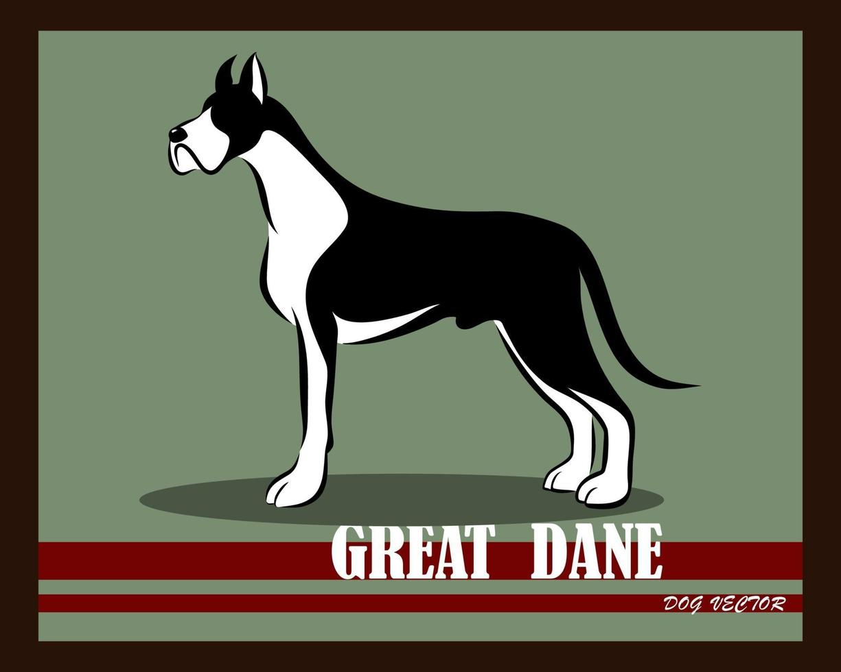 Great Dane dog vintage vector eps 10