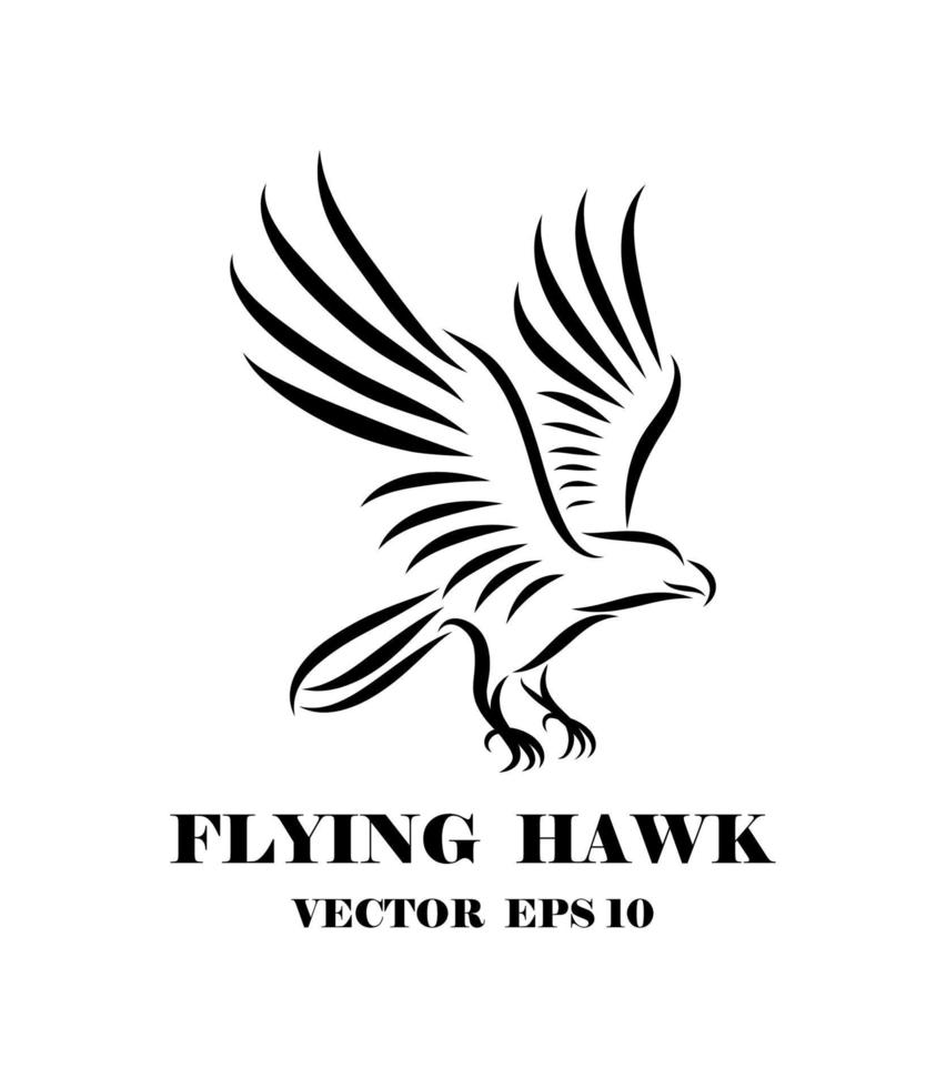 halcón que está volando eps 10 vector