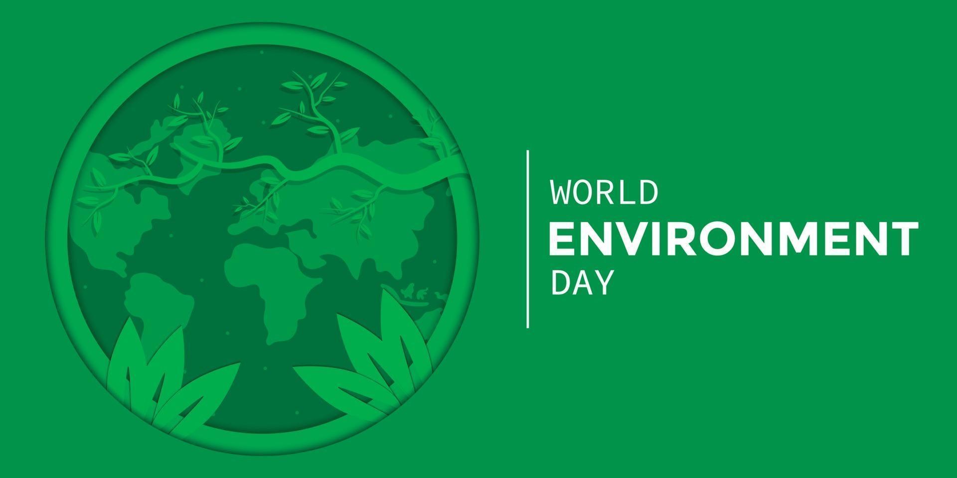 World Environment Day Paper Style vector