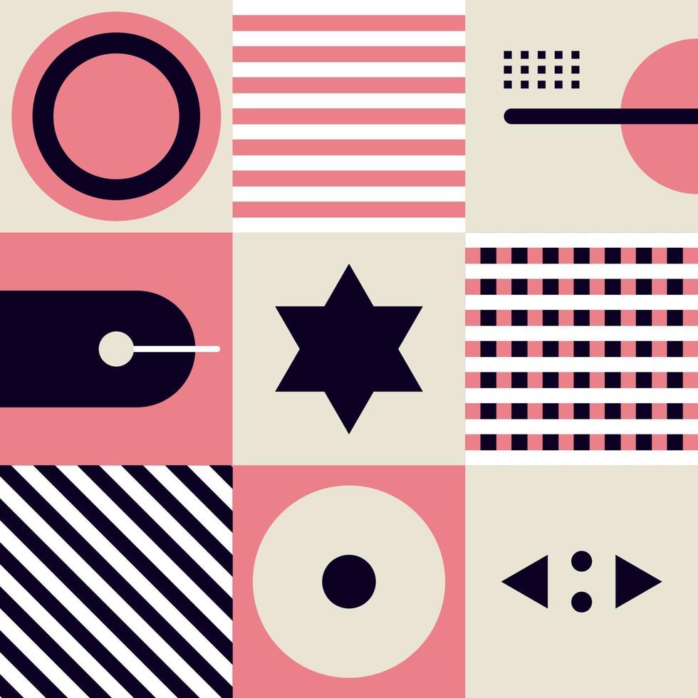 Abstract geometric shapes and form simple pattern composition backgroud vector