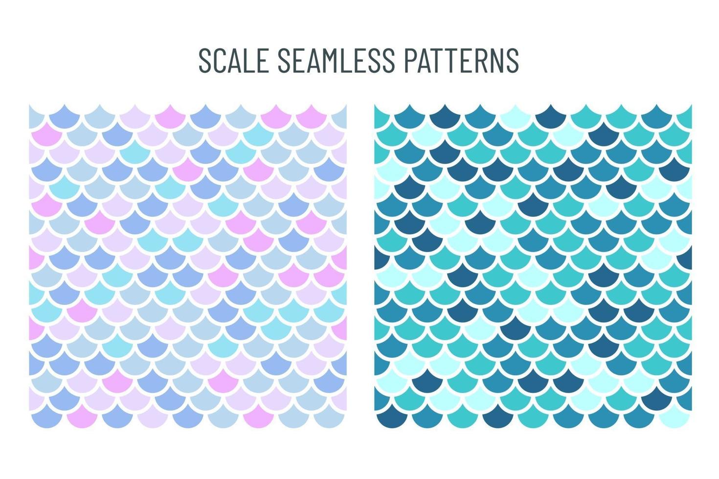 Seamless pattern of mermaid scales Beautifully arranged fish scales. Isolated on background vector