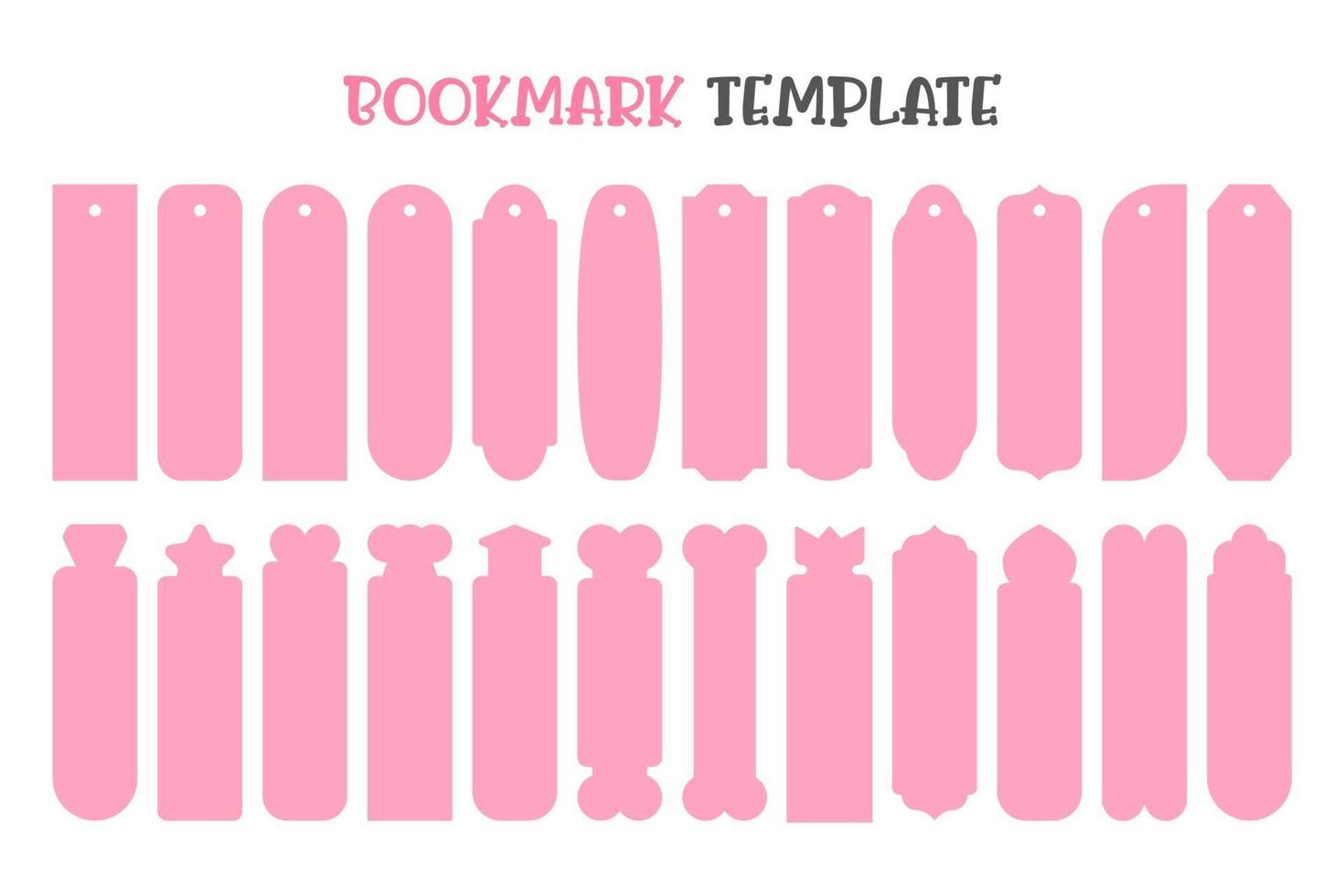 Template design vector for paper bookmarks Isolated on white background