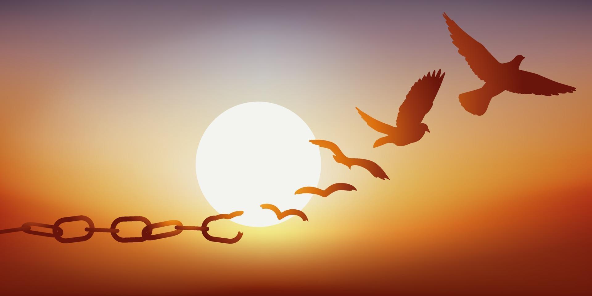 Download A Chain turning into doves 2247434 - Download Free Vectors, Clipart Graphics & Vector Art