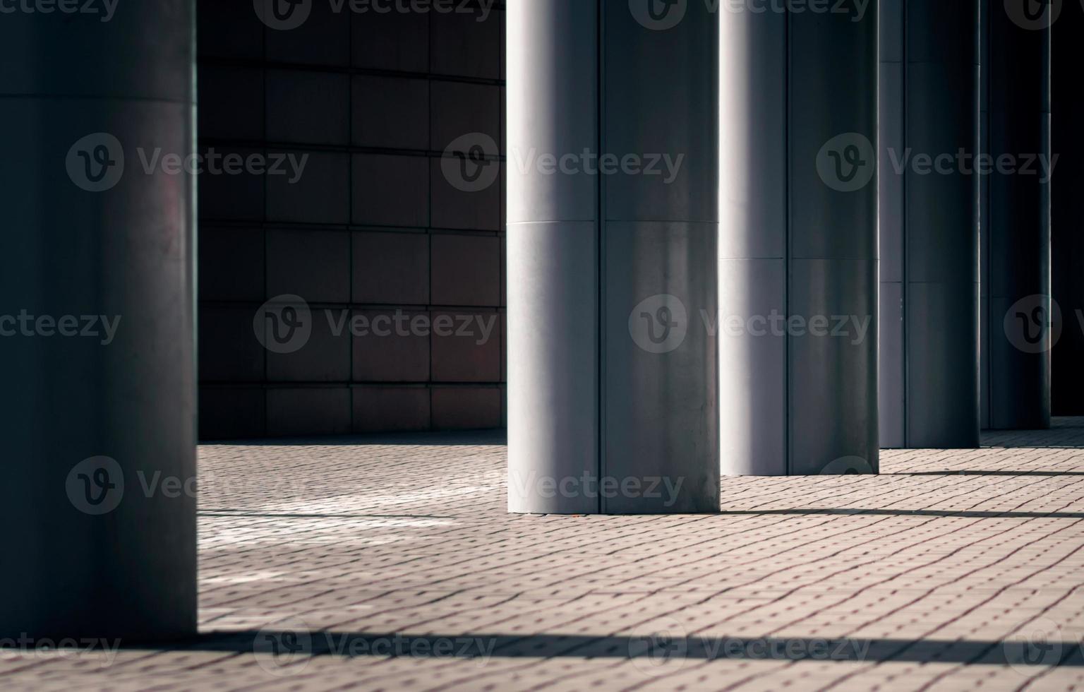 Columns of a modern building photo