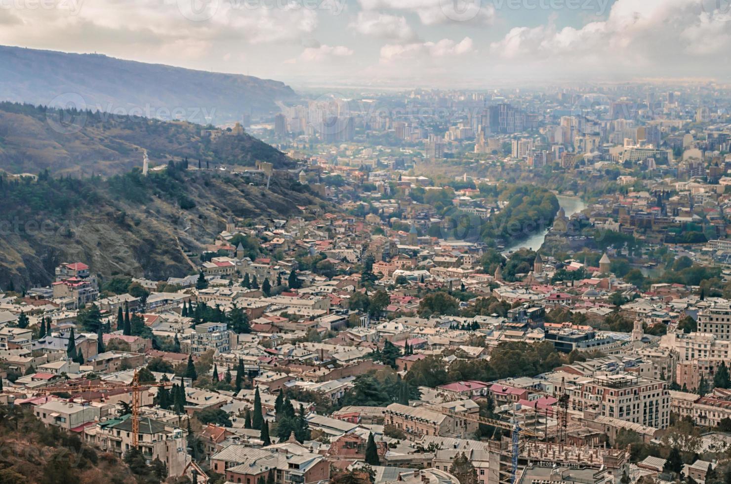Aerial view of Tbilisi photo