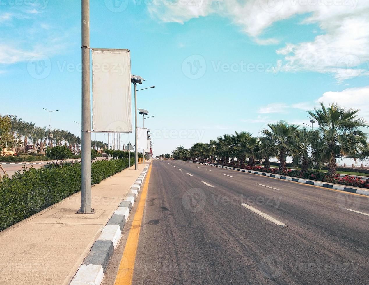 Empty street in Egypt photo