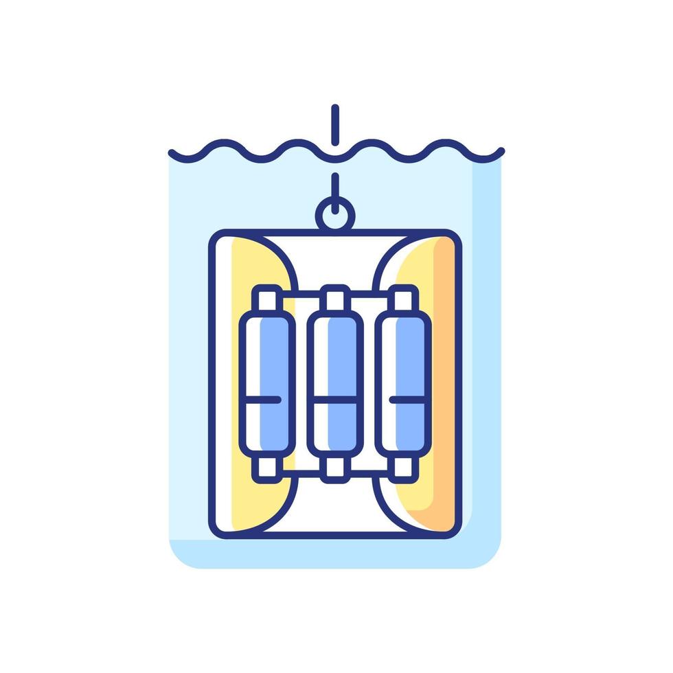 Water sampler RGB color icon vector