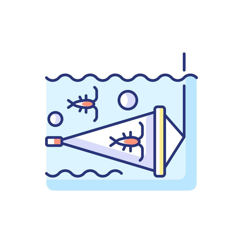 Zooplankton net RGB color icon vector