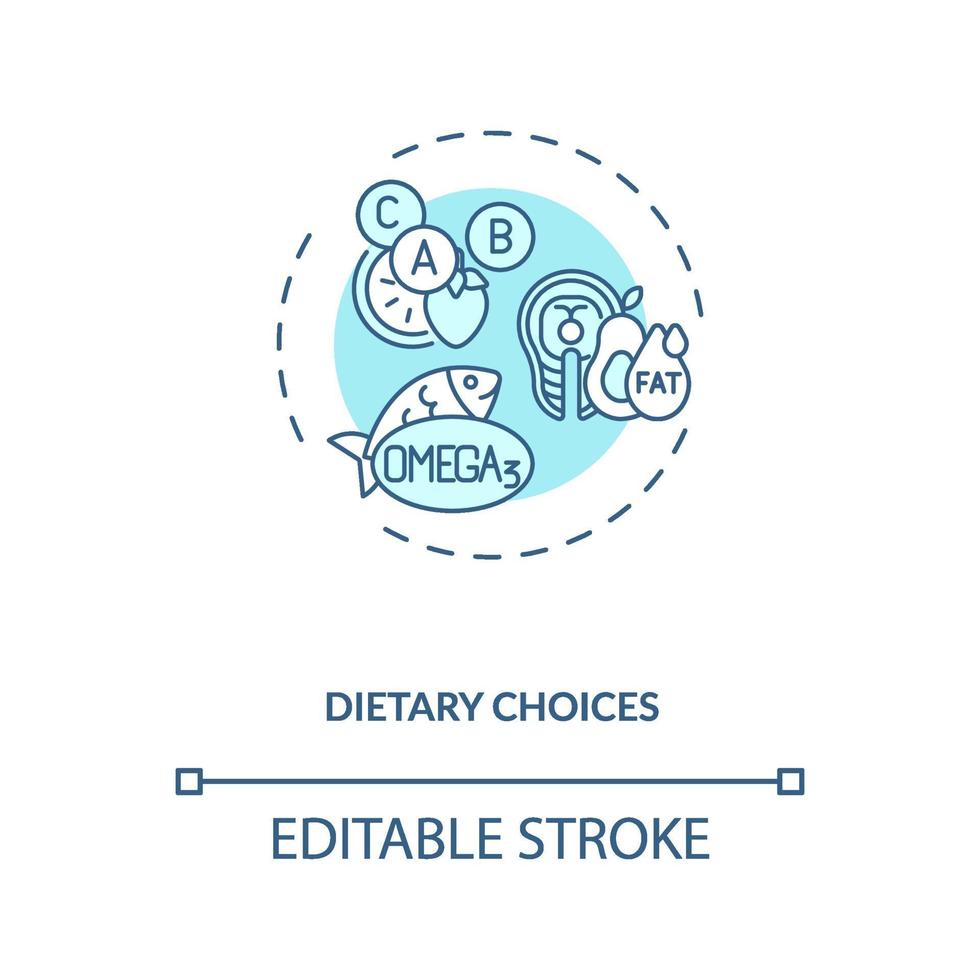 Dietary choices concept icon vector