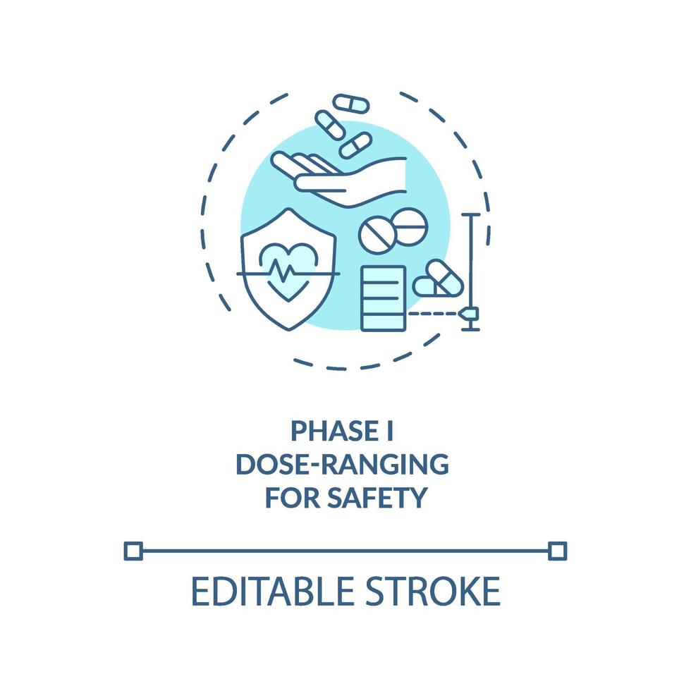 Dose-ranging for safety concept icon vector