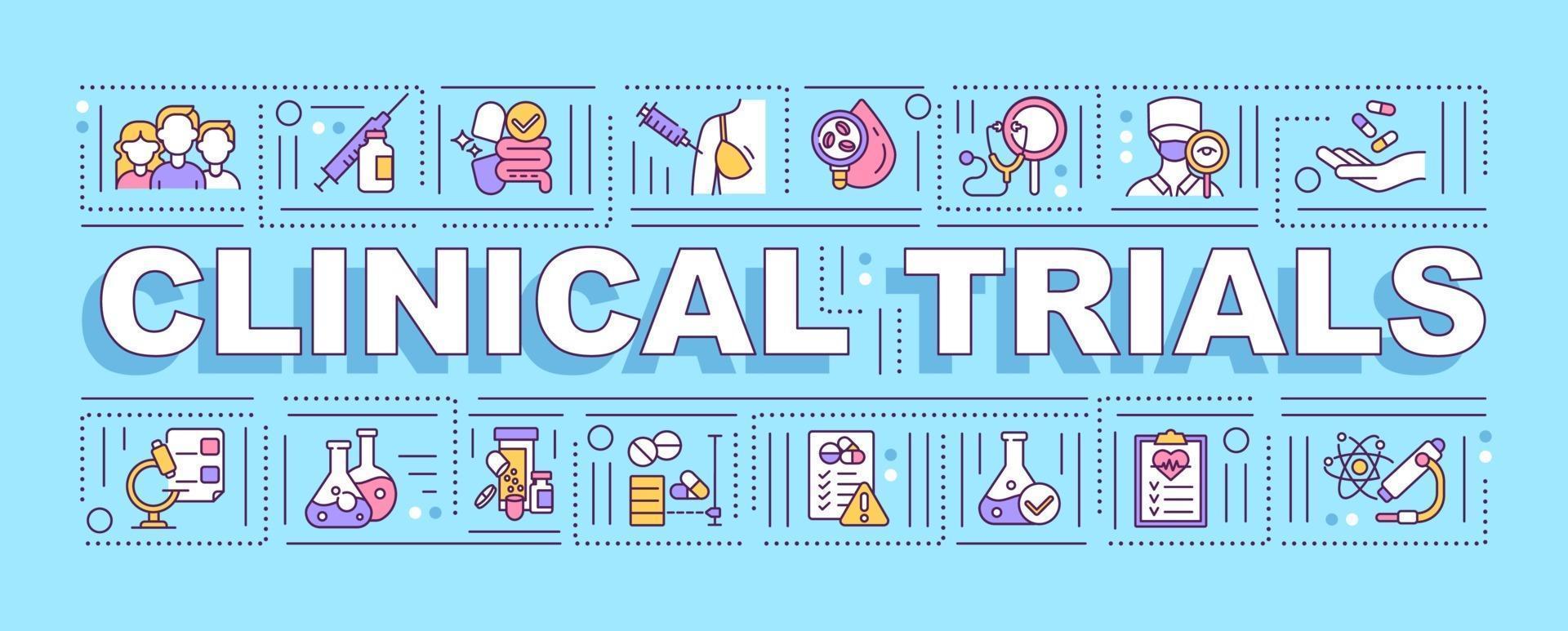 Clinical trials word concepts banner vector