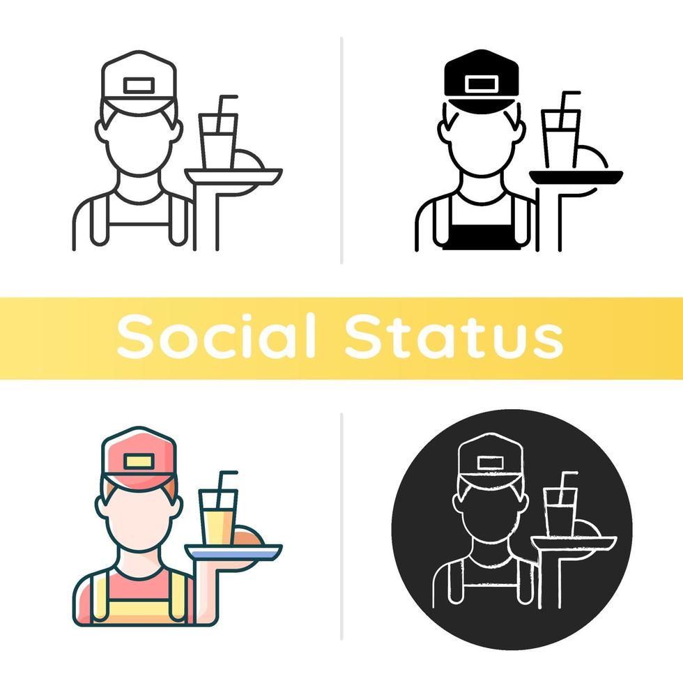 Working poor icon vector