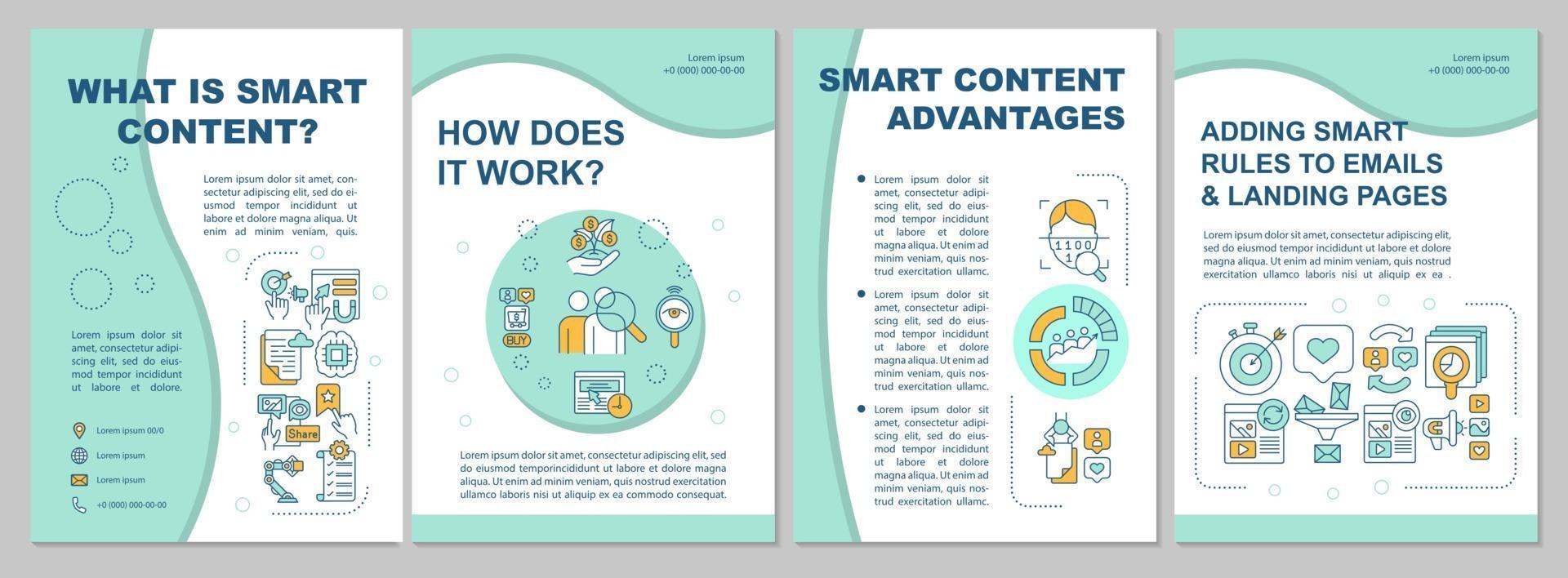 What is smart content brochure template vector