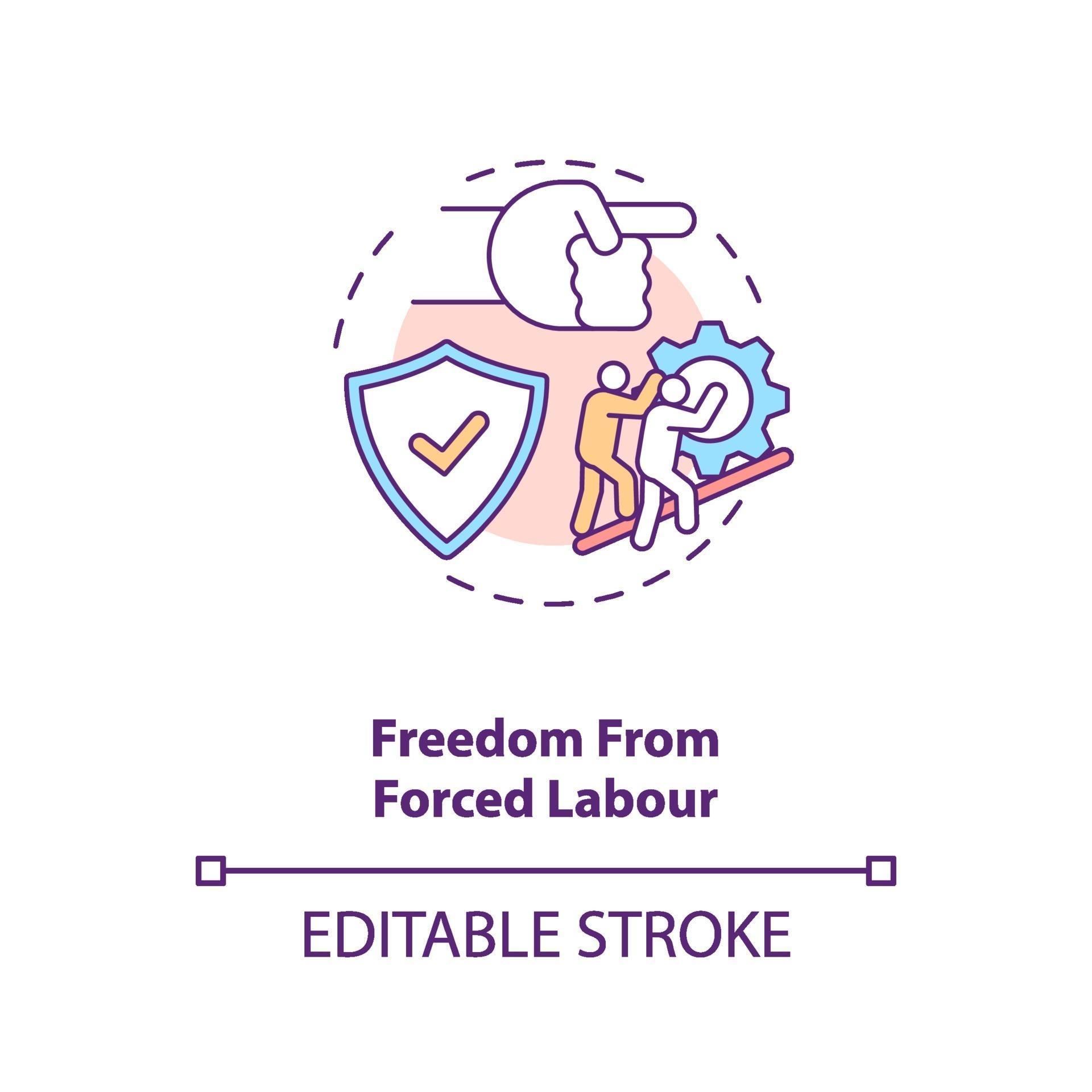 Freedom from forced labour concept icon 2248139 Vector Art at Vecteezy