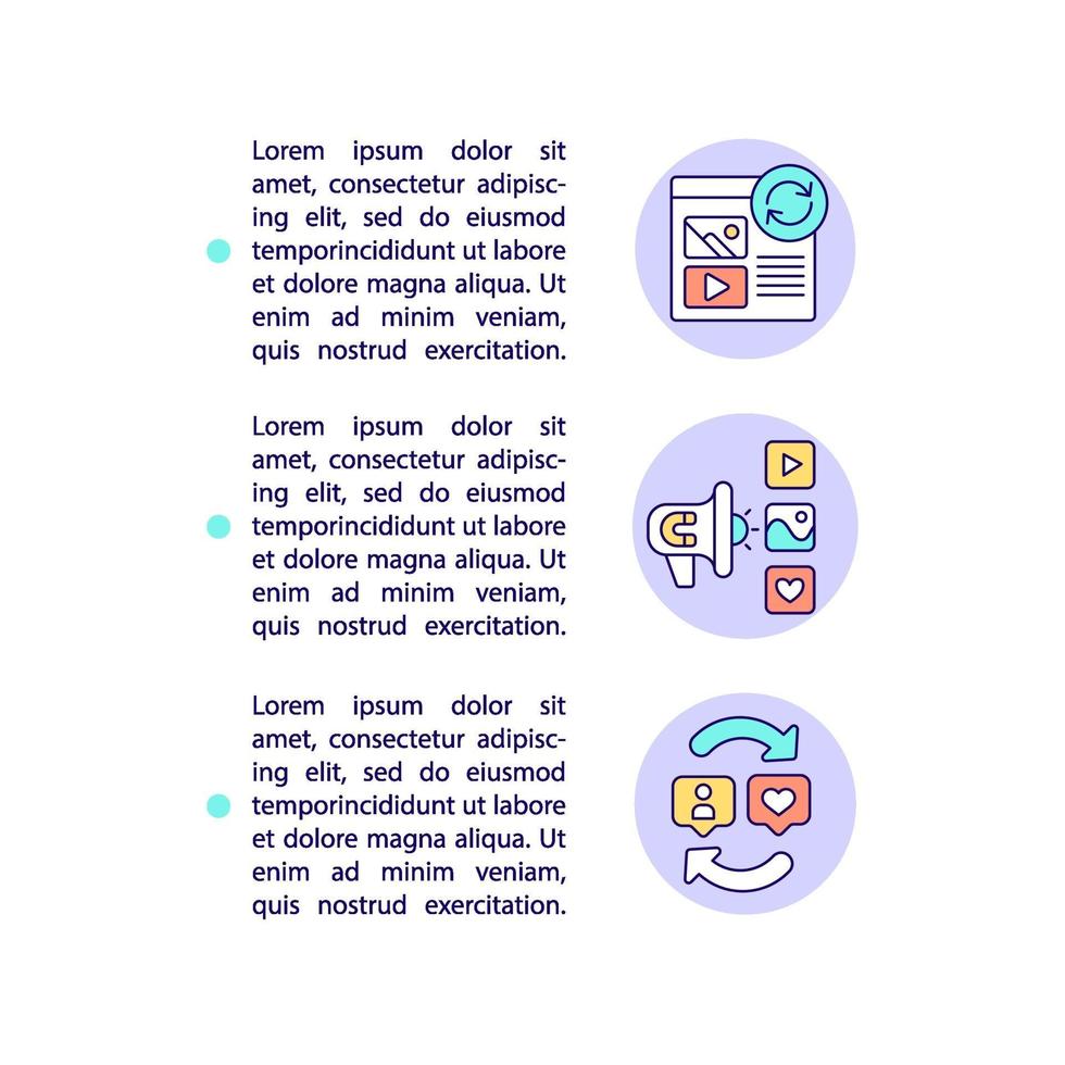 How does it work concept line icons with text vector