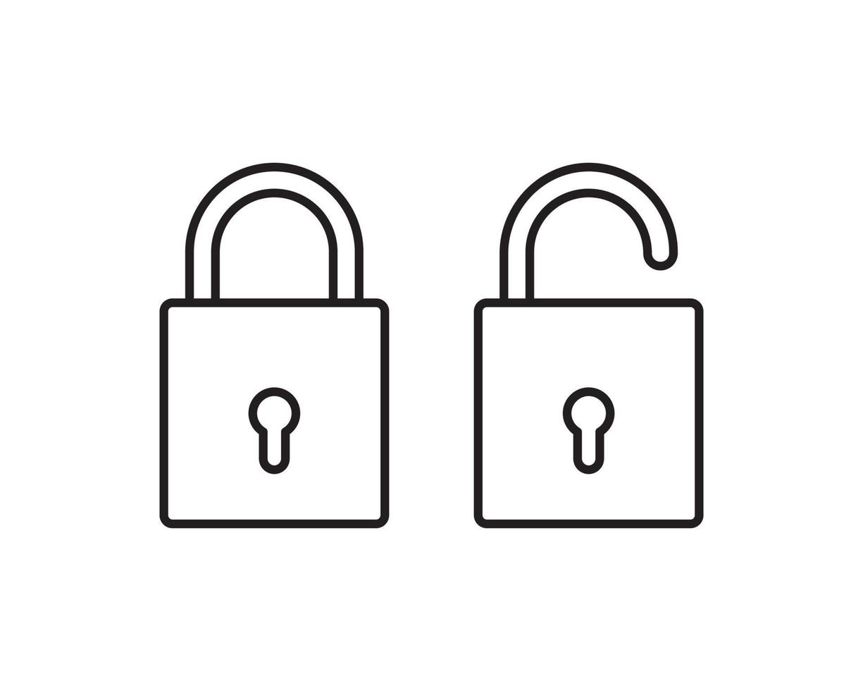 Lock Icon in trendy flat style isolated on white background. Security symbol vector