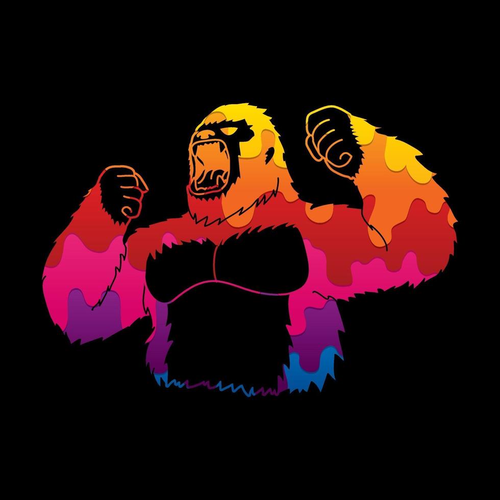 Abstract Angry Gorilla vector