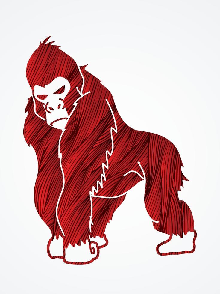 Angry Gorilla Cartoon vector