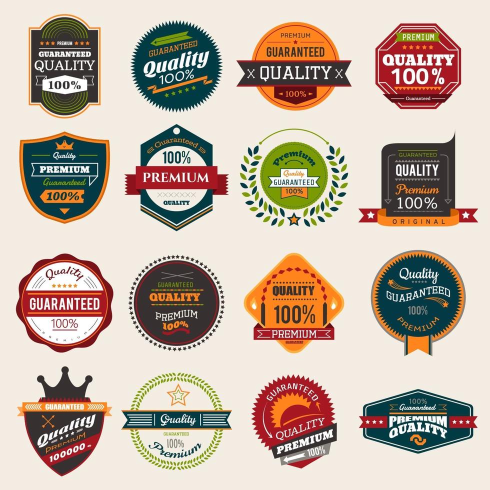 Quality badges set vector