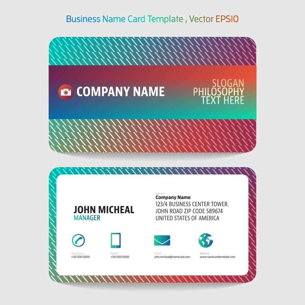 Template business name card vector