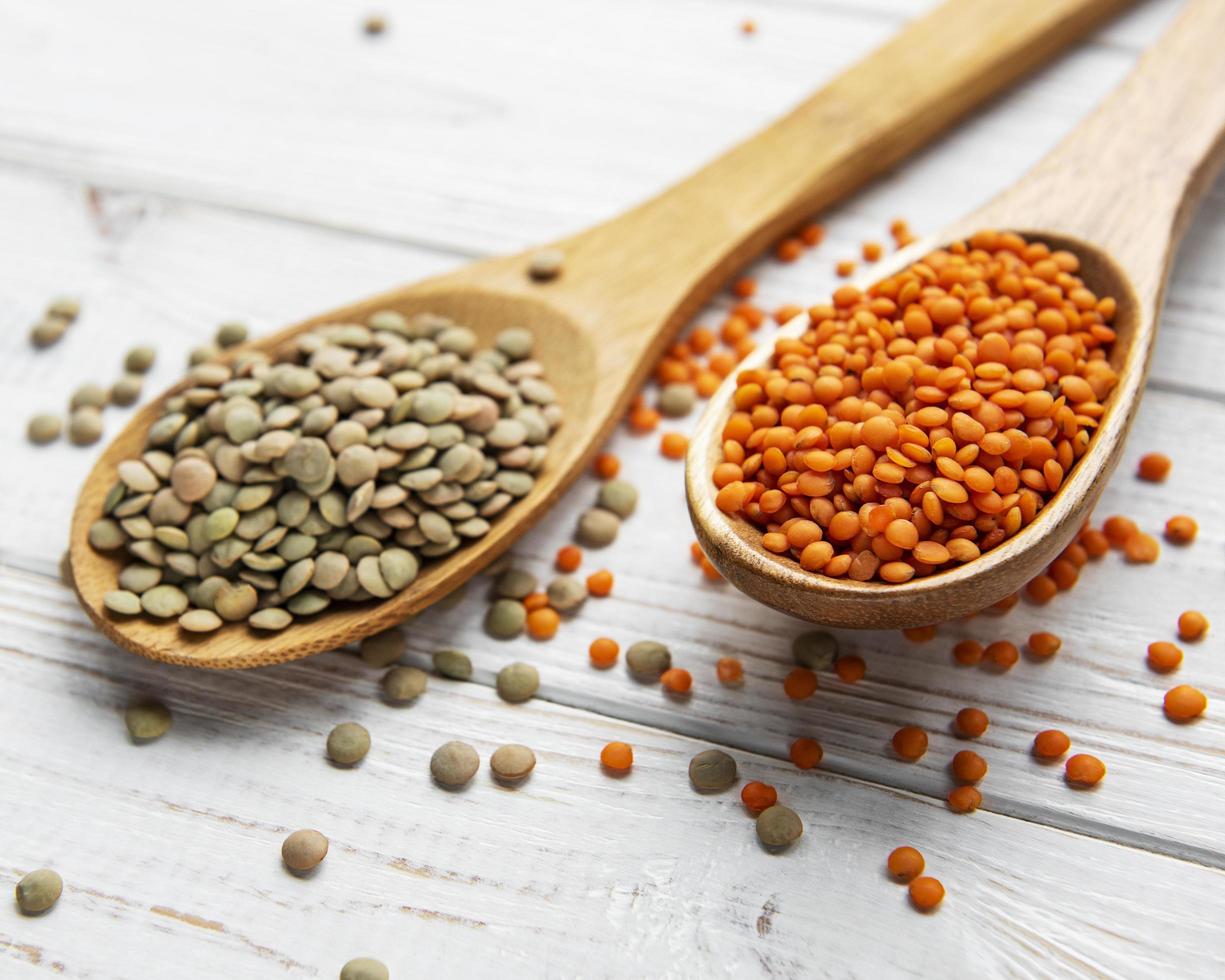 Different raw lentils photo