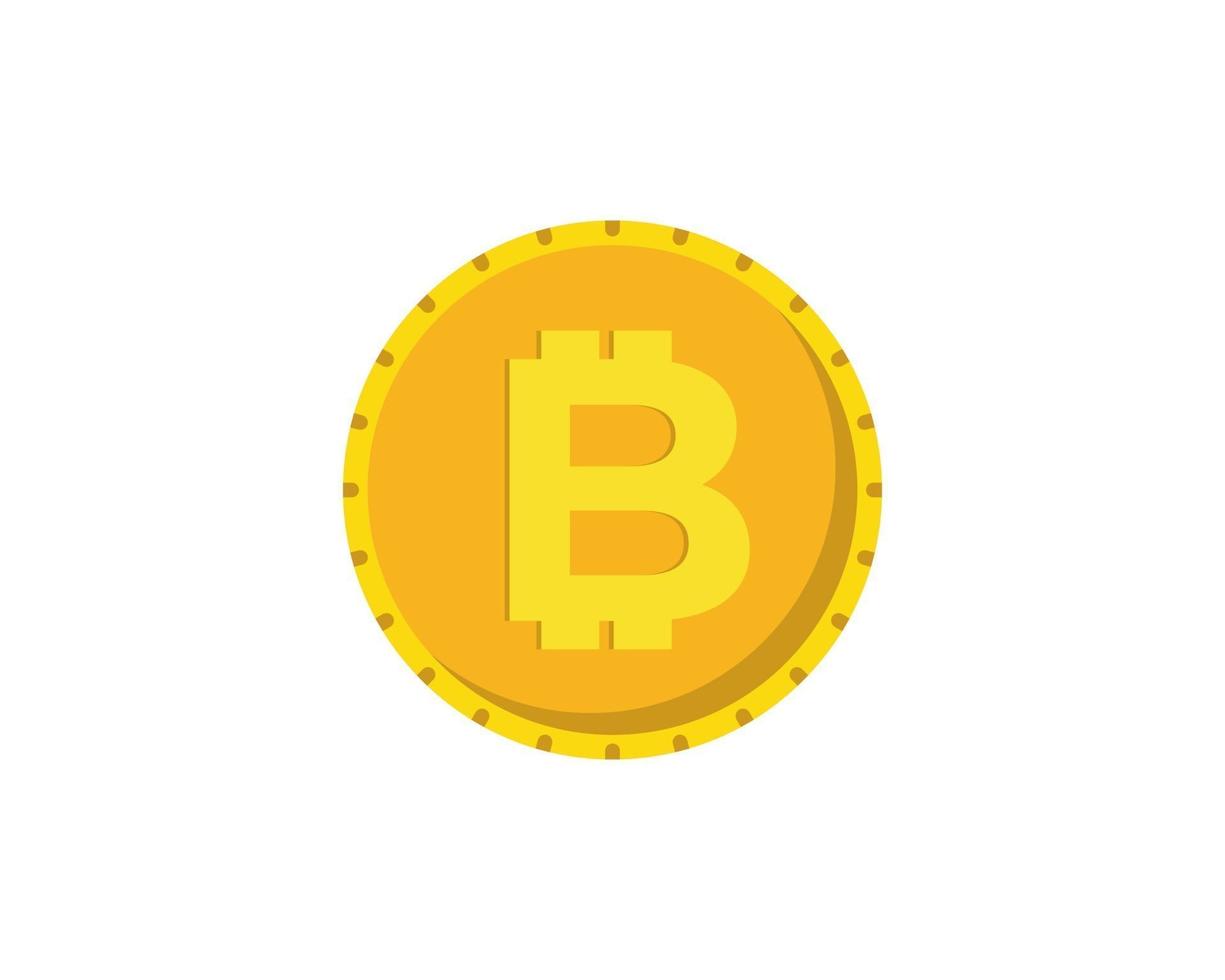 moneda de oro bitcoin vector