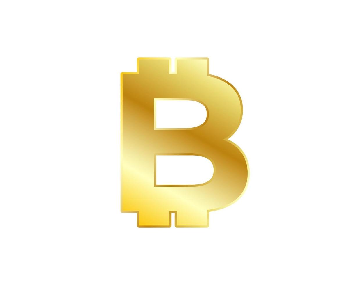 Bitcoin gold coin vector