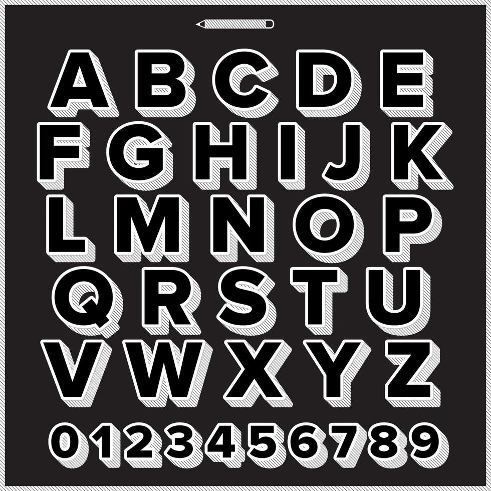 Alphabet display font a-z vector