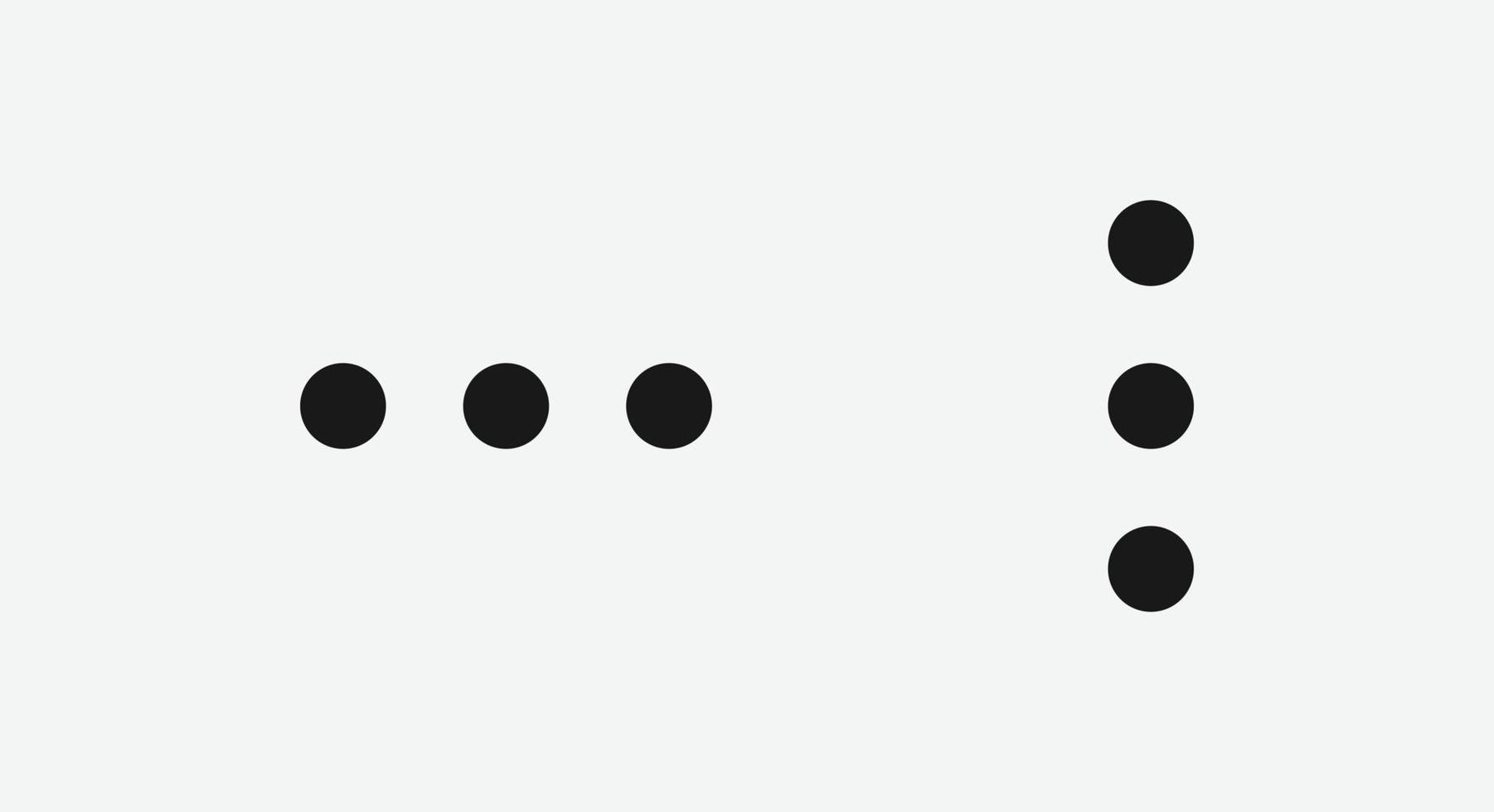 3 dots vector icon symbol for website and mobile app