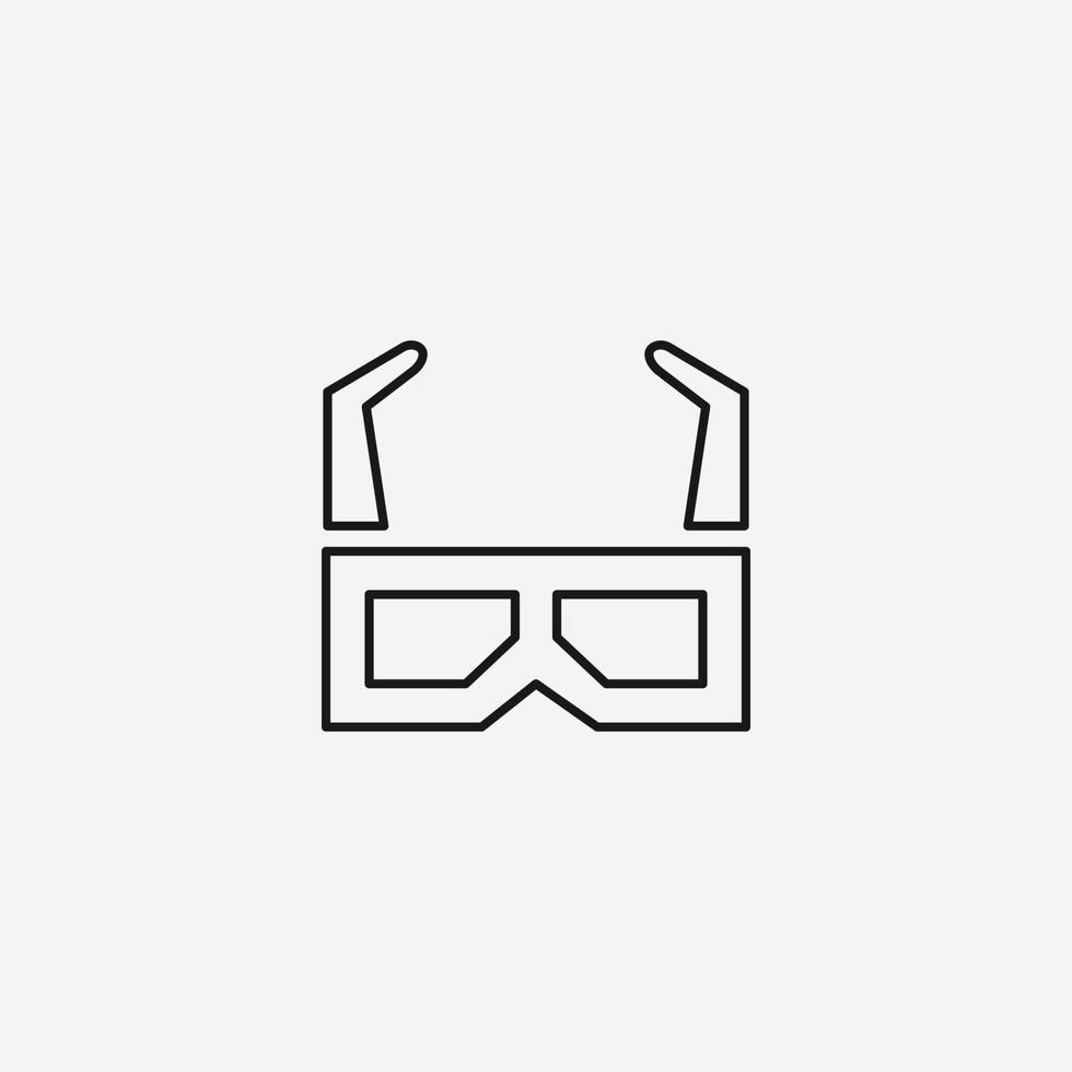 movie glasses vector icon symbol for website and mobile app
