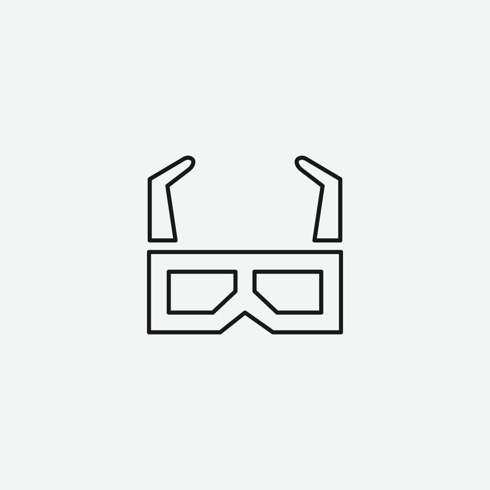 símbolo de icono de vector de gafas de película para sitio web y aplicación móvil