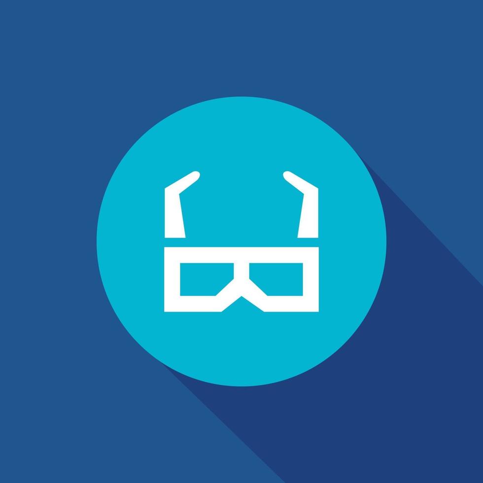 movie glasses vector icon symbol for website and mobile app