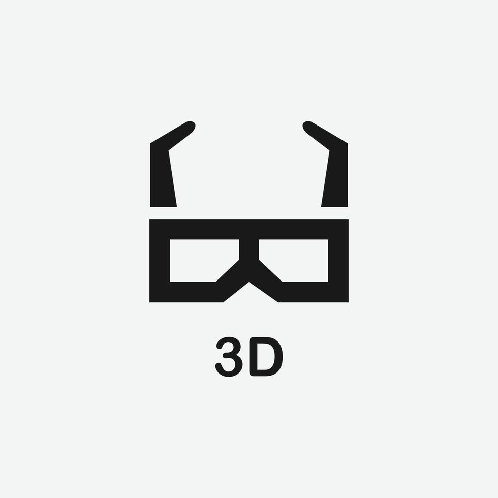 movie glasses vector icon symbol for website and mobile app