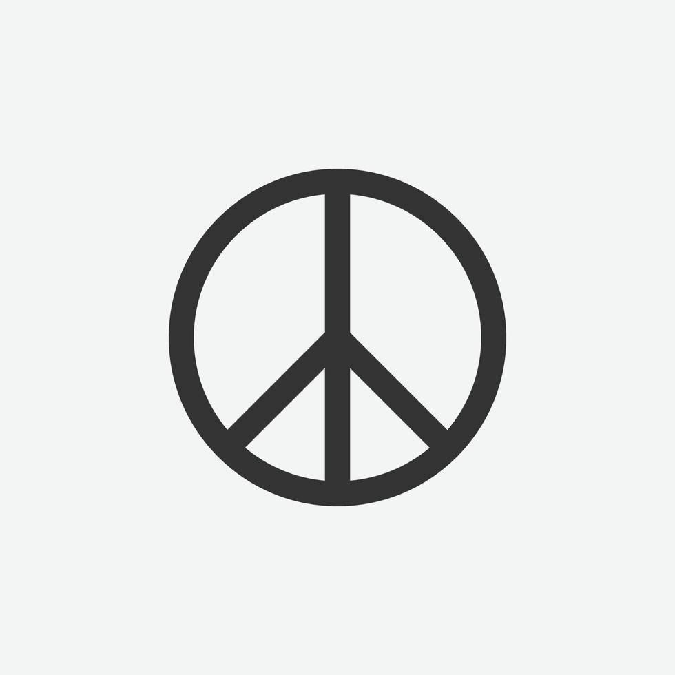 peace icon vector. pacifism, antiwar flat style symbol vector