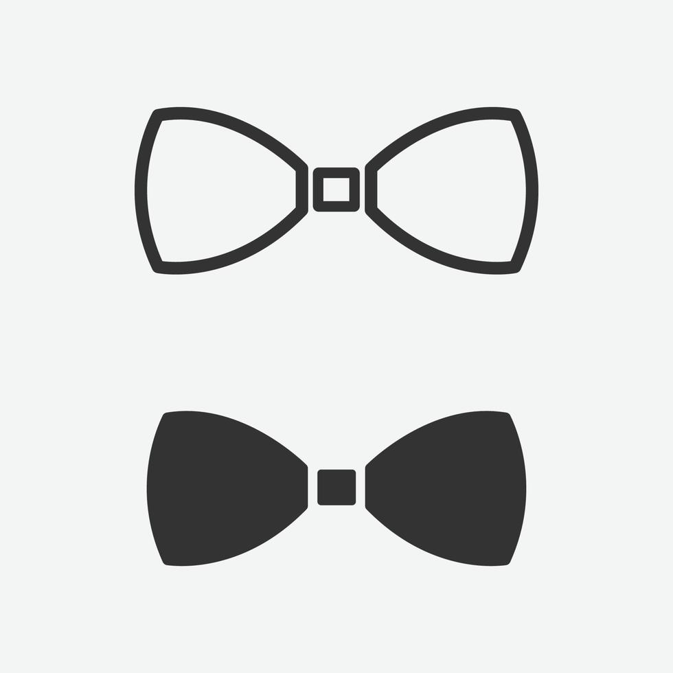 bow tie vector icon. clothing flat style vector sign.