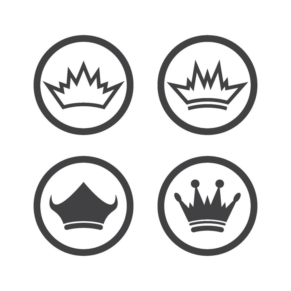 icono de vector de plantilla de logotipo de corona