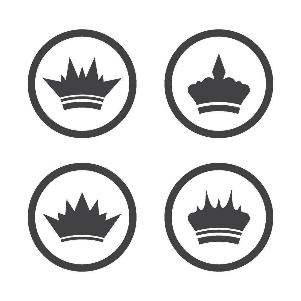 icono de vector de plantilla de logotipo de corona