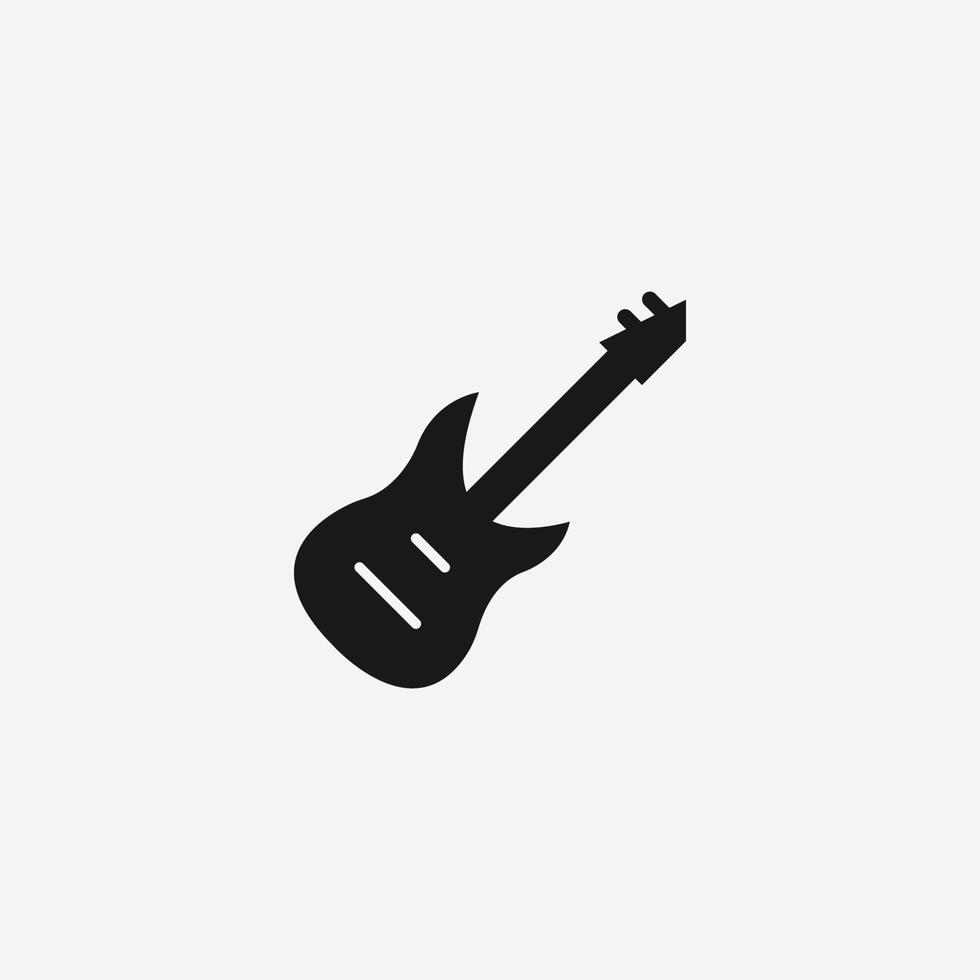 vector illustration of guitar isolated icon