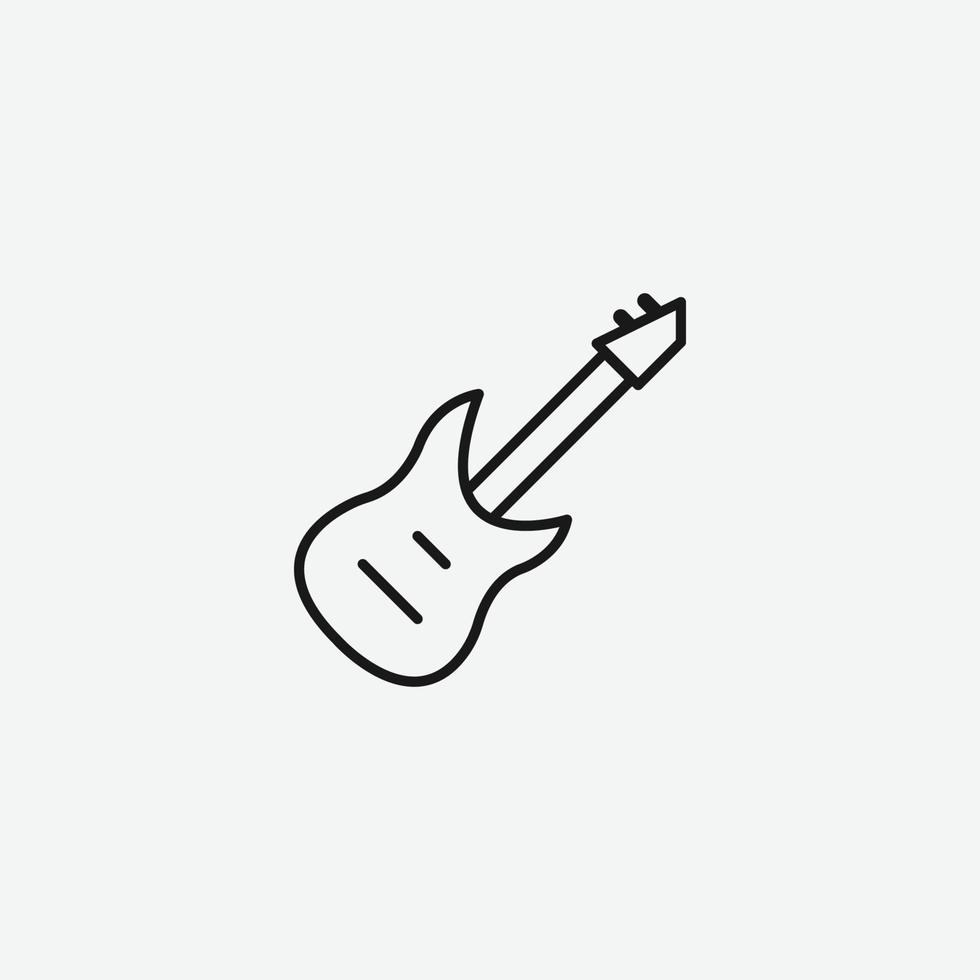 vector illustration of guitar isolated icon