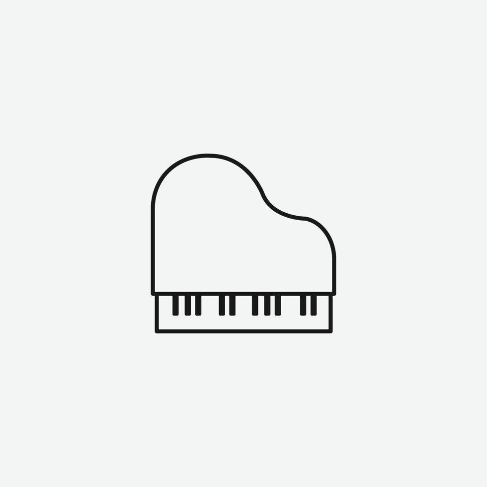 vector illustration of piano isolated icon