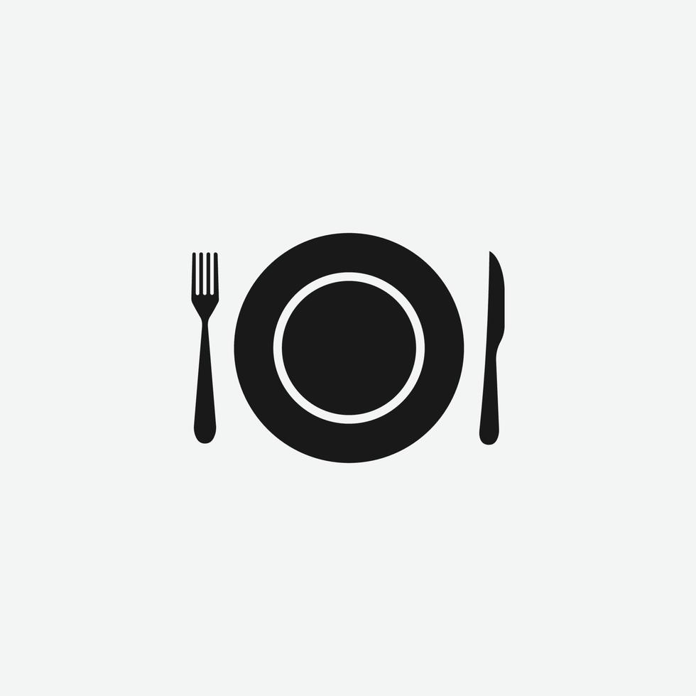 vector illustration of plate isolated icon