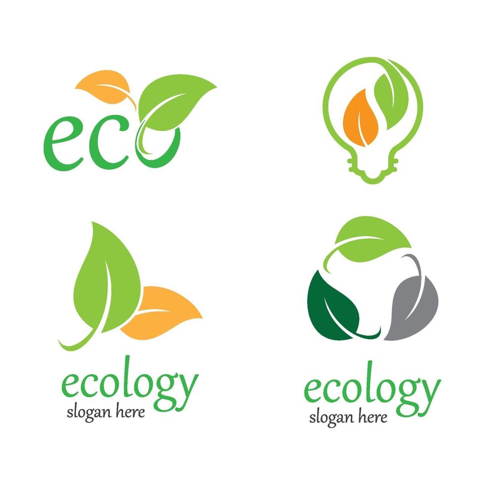 Ecology logo images illustration vector