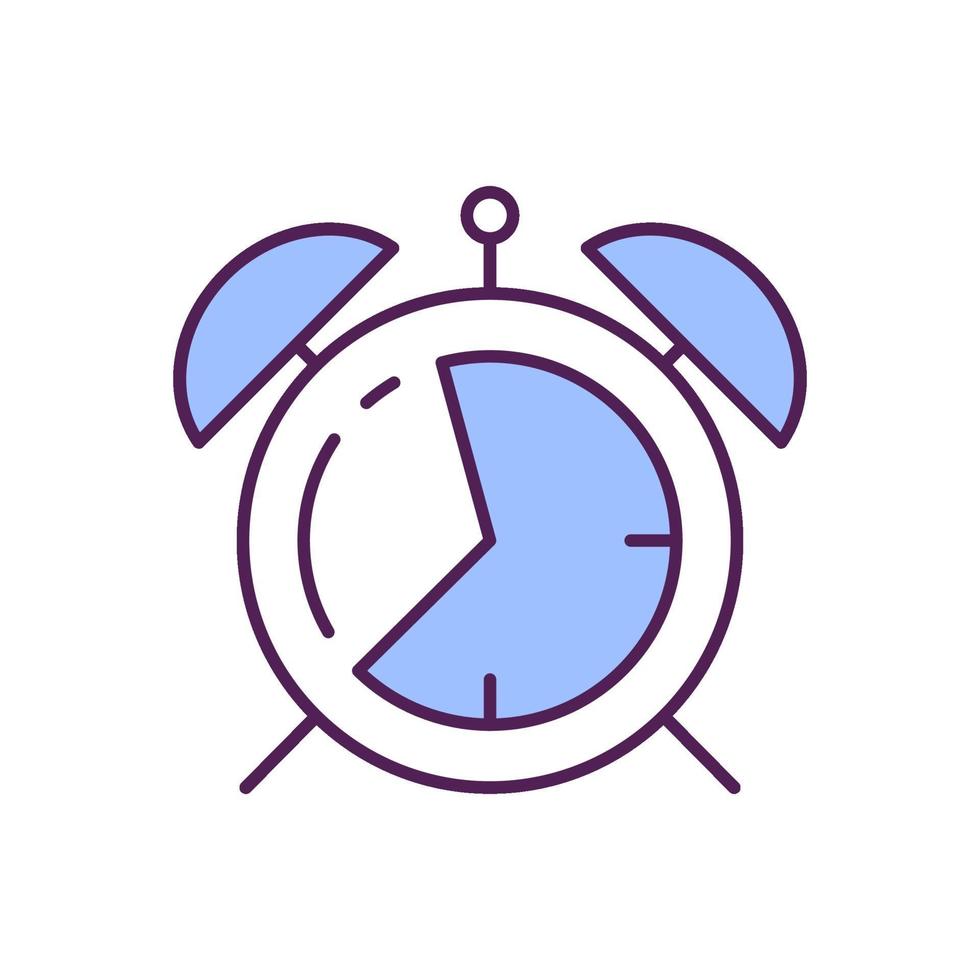 reloj despertador icono de color rgb vector